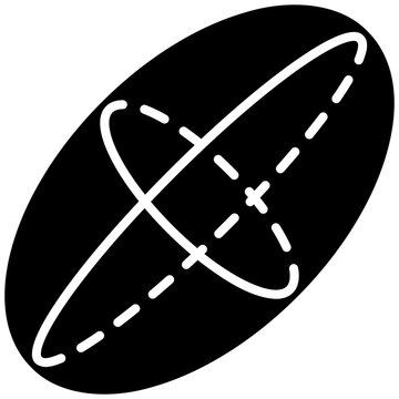 Ellipsoid Glyph Icon