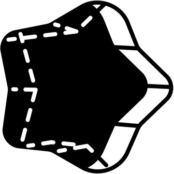 pentagrammic prism glyph icon