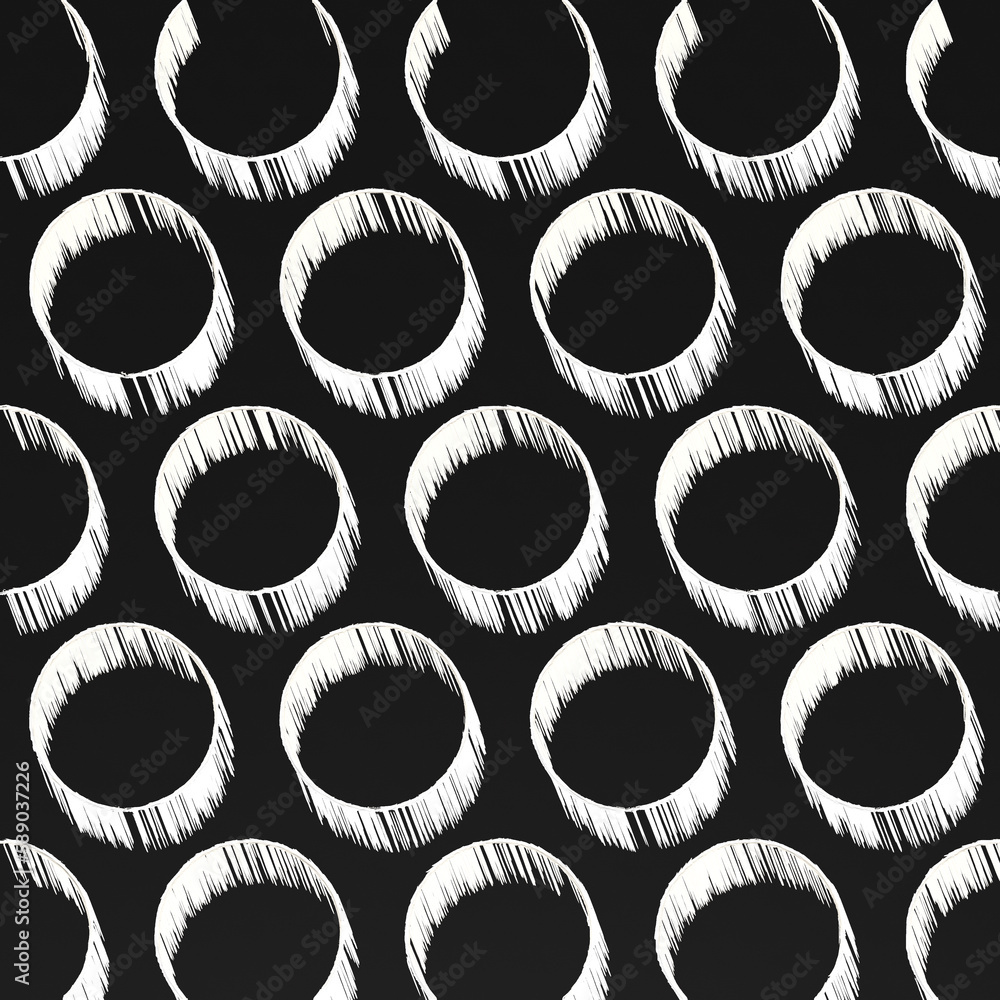 Wall mural black and white geometric pattern with a rough texture background. background texture wall and have 