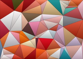 Fototapeta premium Colorful triangles pattern with a rough texture background. Background texture wall and have copy space for text. Picture for creative wallpaper or design art work.