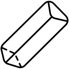 triangular prism outline icon