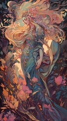 Obraz premium Illustration of abstract and fantasy art, AI generated.