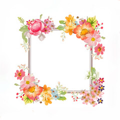 Fototapeta na wymiar Beautiful colorful floral Frames