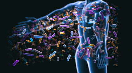 Holographic human body and gut microbiome Generative AI
