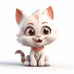 Fototapeta premium Cat 3D cute