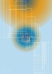 Minimal Minimal Geometric Vector Poster Design with Lines and Gradient Colorful Circles. Collection of Abstract Backgrounds for Covers, Flyers, Templates, Booklets, Cards, Brochures, Branding, etc.