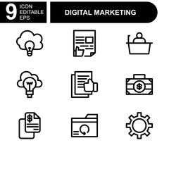 digital marketing icon or logo isolated sign symbol vector illustration - Collection of high quality black style vector icons 
