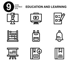 learning and education icon or logo isolated sign symbol vector illustration - Collection of high quality black style vector icons 
