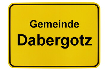 Illustration eines Ortsschildes der Gemeinde Dabergotz in Brandenburg