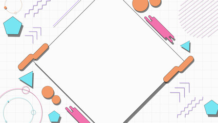 フレームとポップなシェイプの背景