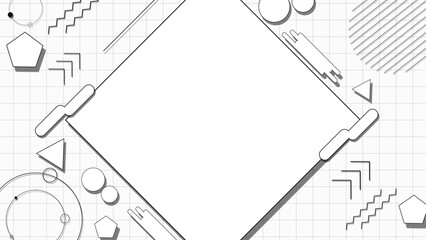 フレームとポップなシェイプの背景