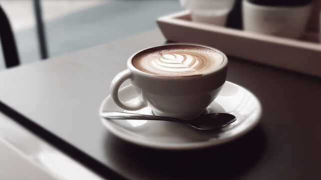 Picture for instagram post from coffee shop, generative ai