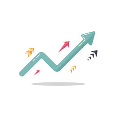 Growth financial trading stock for business. Vector illustration