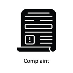 Complaint  Vector Solid Icons. Simple stock illustration stock