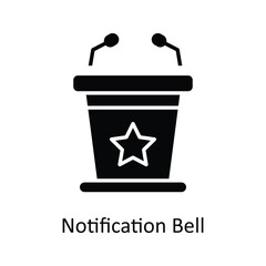 Speech desk Vector Solid Icons. Simple stock illustration stock