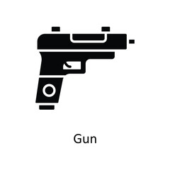 Gun Vector Solid Icons. Simple stock illustration stock