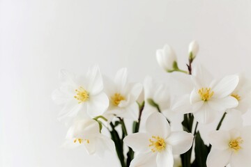 White Flowers on a White Background