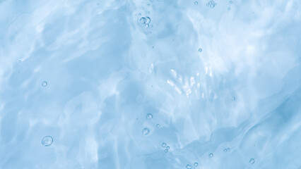blue clear water texture with splash and bubble.water ripples background.