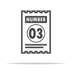 Queue number ticket icon transparent vector isolated