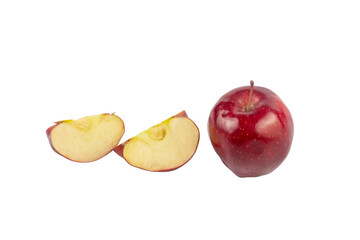 Fresh red apples isolated on transparent background