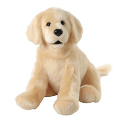 Obraz premium Snuggly Golden Retriever Plush: A Dog's Best Toy. Generative AI