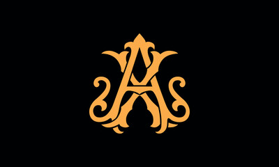 Alphabet AX or XA letter abstract monogram vector logo template