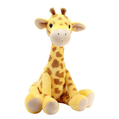 Sitting Giraffe Plush Toy: Tall and Lovely Cuddles. Generative AI
