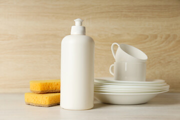 Detergent, accessories for dish washing and cleaning