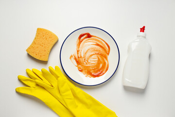 Detergent, accessories for dish washing and cleaning