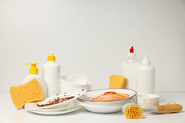 Detergent, accessories for dish washing and cleaning