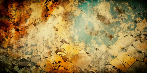 Abstract grunge textures and distressed patterns Generative AI