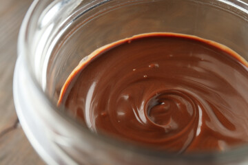 Tasty and delicious sweet food concept - chocolate paste