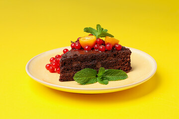 Tasty dessert - Chocolate cake, concept of delicious dessert