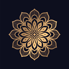 Modern decorative golden luxury Mandala Design background