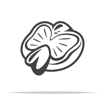 Chicken gizzard icon transparent vector isolated