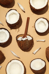 Product for beauty procedures, skin and body care - coconut oil
