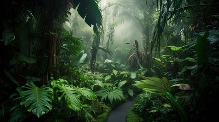 Inside Dense Rainforest 
