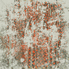 Orange grunge texture covered with scratches