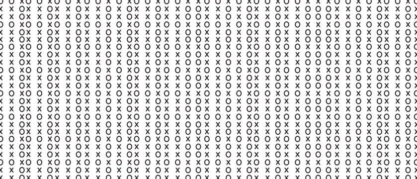 Numbers background. Pattern on white background. Hand drawn black number pattern for backdrop design and wallpaper. Simple classic numbers with repeat texture. Seamless background, vector illustration