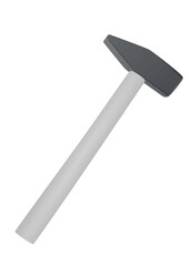 Curved hammer tool, vector illustration