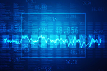 2d illustration Abstract futuristic electronic circuit technology background