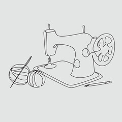 seamstress, handwork, seam, cloth, business, vintage, tool, equipment, textile, craft, fabric, traditional, industrial, household, old, handmade, industry, scissors, applique, icons, hand drawn, sketc