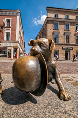 Monument to Professor Filutek's dog in Torun, Kuyavian-Pomeranian Voivodeship, Poland