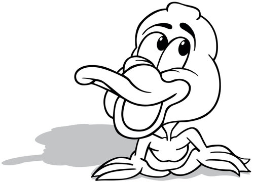 Drawing of a Duckling with a Big Smile