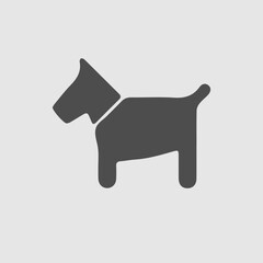 Dog vector icon eps 10. Simple isolated illustration.