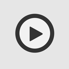 Play button vector icon. Vector illustration EPS 10.