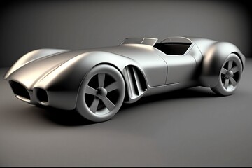 Obraz na płótnie Canvas futuristic sports car, Modern car digital art dream car design, generative ai