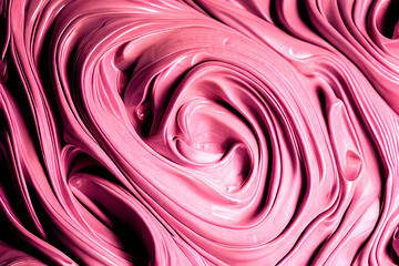 Generative AI illustration abstract background of light pink colored smooth oil paint swirl strokes