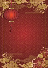 中華風　フレーム　飾り罫 背景
