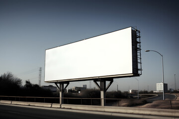 Obraz premium Billboard created with generative AI and post-processed